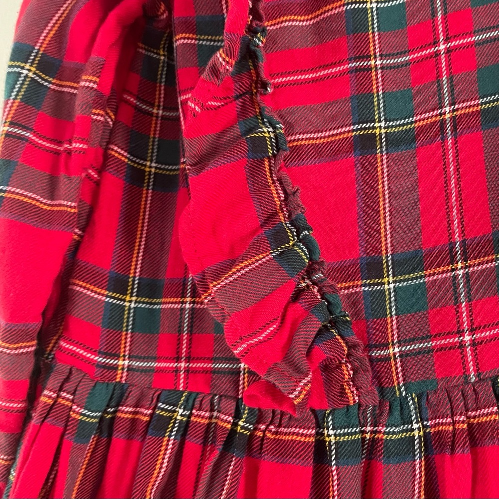 H&M Christmas red tartan plaid toddler girl's dress bundle size 3-4 - Picture 3 of 13